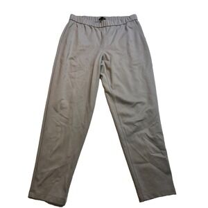 Eileen Fisher Women's Medium Gray Ponte Pull-On Stretch Pants Lyocell, Nylon